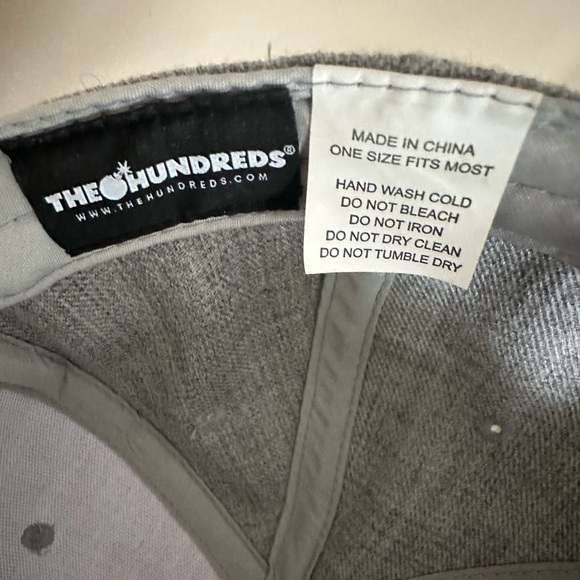 The Hundreds Gray Cap-Baseball Hat with Rose Embroidery, Adjustable, NWOT - Picture 6 of 7